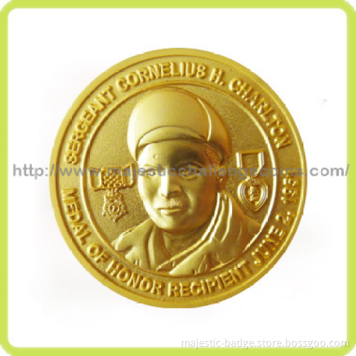 Customized 3D Gold Plating Challenge Coin